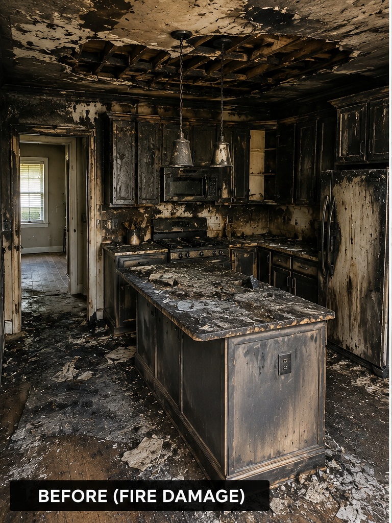 Before - Fire Damage Restoration