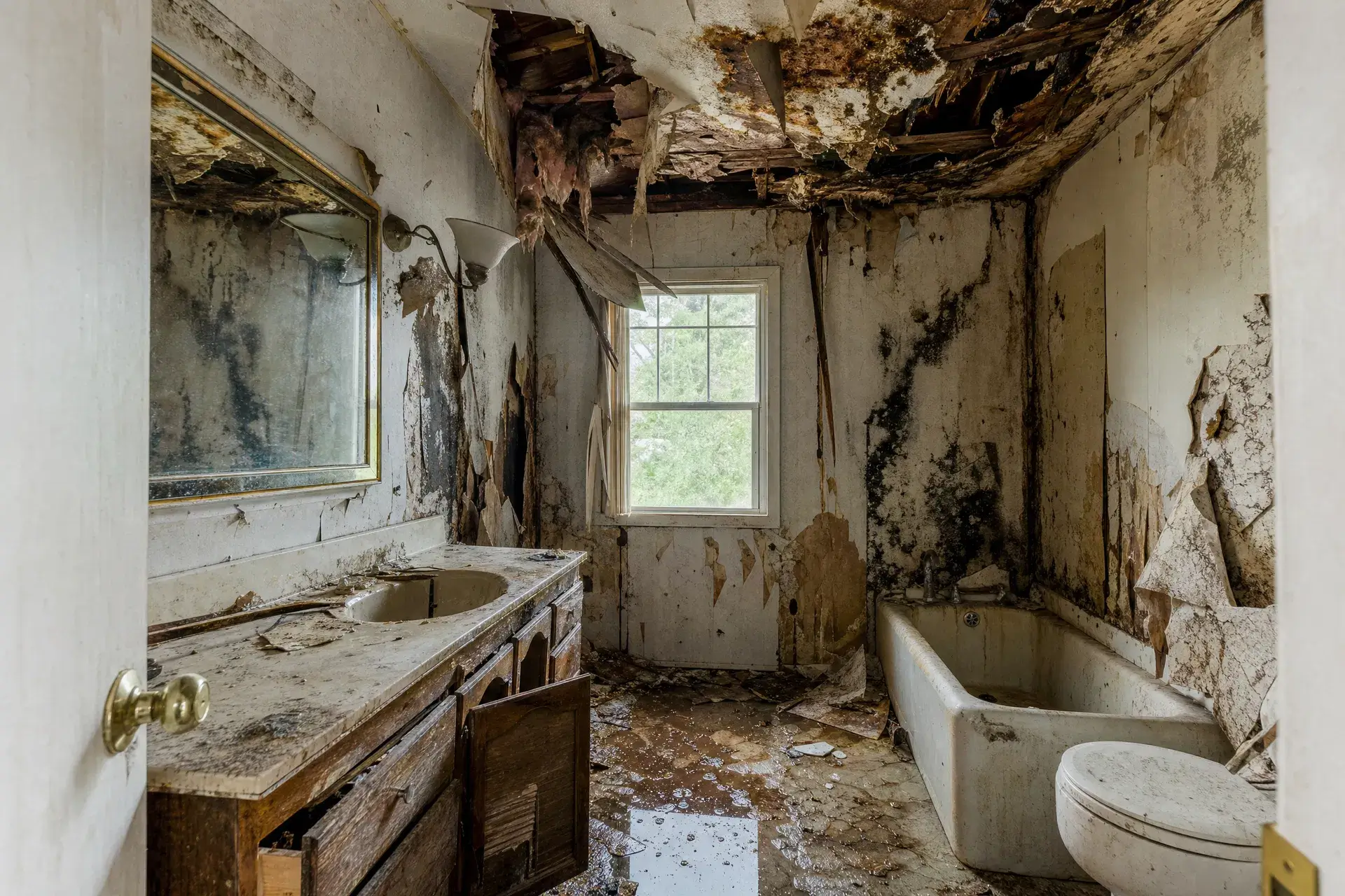 Before - Bathroom Water Damage